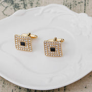 カフスボタン メンズ アクセサリー ファッション雑貨 スーツ パーティ 結婚式 2次会 フォーマル ギフト プレゼント シルバー ゴールド ラインストーン