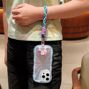 スマホストラップ 携帯ストラップ スマートフォンアクセサリー ストラップ ロープ風 カラフル 鈴 ストラップホルダー リストストラップ 落下防止 かわいい
