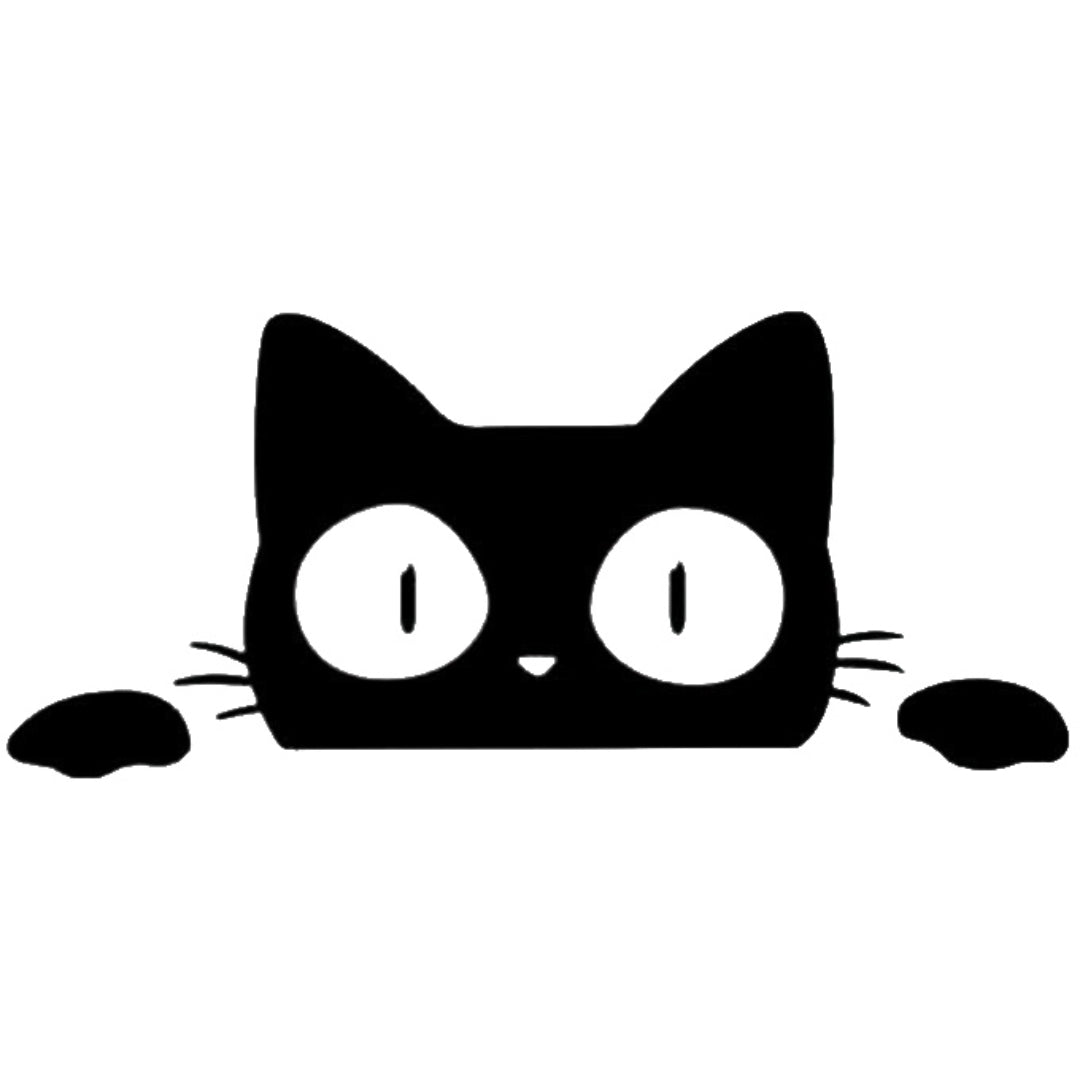 カーステッカー 車 バイク ボディステッカー 猫 キャット ブラック バリエーション画像