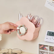 ペンホルダー 鉛筆立て ペン立て ペンスタンド 文房具 お花型  フラワー 卓上 机上収納 フック付き メイクブラシホルダー かわいい おしゃれ 整理整頓 便利