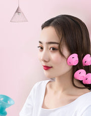 ヘアカーラー 40個入り レディース 女性 手巻きカーラー 巻き髪用 寝ながら ヘアアレンジ キノコ型 シリコン 軽量 収納袋付き