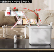 救急箱 薬箱 特大 メイクボックス コスメ 化粧品収納ケース 多機能 3層折り畳み式 大容量 携帯 ロック機能 仕切り 取っ手付き