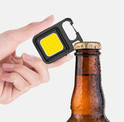 ポータブルライトCOBライト 投光器 LED 作業灯 マグネット USB充電式 typeC タイプC カラビナ 栓抜き 明るさ調節 小型 軽量 防災 登山 アウトドア キャンプ 釣り フィッシング 地震 停電