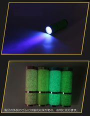 ハンディライト 懐中電灯 LED 9灯 紫外線ライト ブラックライト コンパクト 軽量 電池式 携帯用 UV アウトドア 防災 夜釣り 宝石鑑定 汚れ確認 偽札対策 鉱物鑑定 蛍光反応