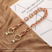 ショルダーストラップ バッグストラップ バッグベルト ショルダーベルト 鞄紐 ファッション雑貨 80cm 100cm チェーン アクリル ピンク ブラック グレー かわいい キュート おしゃれ エレガント 華やか