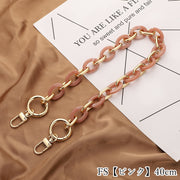 ショルダーストラップ バッグストラップ バッグベルト ショルダーベルト 鞄紐 ファッション雑貨 40cm 60cm チェーン アクリル ピンク ブラック グレー かわいい キュート おしゃれ エレガント 華やか
