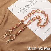 ショルダーストラップ バッグストラップ バッグベルト ショルダーベルト 鞄紐 ファッション雑貨 40cm 60cm チェーン アクリル ピンク ブラック グレー かわいい キュート おしゃれ エレガント 華やか