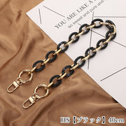 ショルダーストラップ バッグストラップ バッグベルト ショルダーベルト 鞄紐 ファッション雑貨 40cm 60cm チェーン アクリル ピンク ブラック グレー かわいい キュート おしゃれ エレガント 華やか