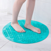バスマット 吸盤付き 55×55cm お風呂マット フットマット シャワーマット 浴槽マット 浴室マット サークル ラウンド 円型 滑り止め付き 浴室 浴槽 折りたたみ可 ノンスリップ 転倒防止 吸着マット 介護グッズ 介護用品 お風呂場 凹凸 単色 穴あり 無地 カラバリ豊富 シンプル 定番 ベーシック