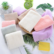 フェイスタオル バス用品 バスグッズ 35×75cm 厚手 吸水 ふわふわ 柔らかい 洗顔 シンプル 無地 単色