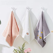ループ付きタオル フェイスタオル 単品 35×75cm タオル 長方形 王冠 刺繍 柔らかい バス用品 洗面所 浴室 キッチン 洗顔 手拭き 顔拭き 日用品雑貨 クラウン ワンポイント 幼稚園 保育園 小学生 可愛い 生活用品