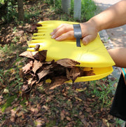 熊手 落ち葉拾い 落ち葉集め 手に取り付ける 掃除用具 清掃用品 園芸用品 幅広 便利 ハンド熊手 枝 草 芝生 家庭用 ガーデニング バンド付き かき集める 落ち葉収集 便利グッズ