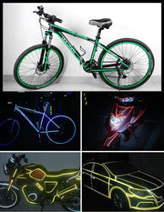 反射テープ 蛍光反射シール 幅1cm 長さ8m ステッカー リフレクター 反射板 バイク 自転車 車 夜間 警告 安全 事故防止