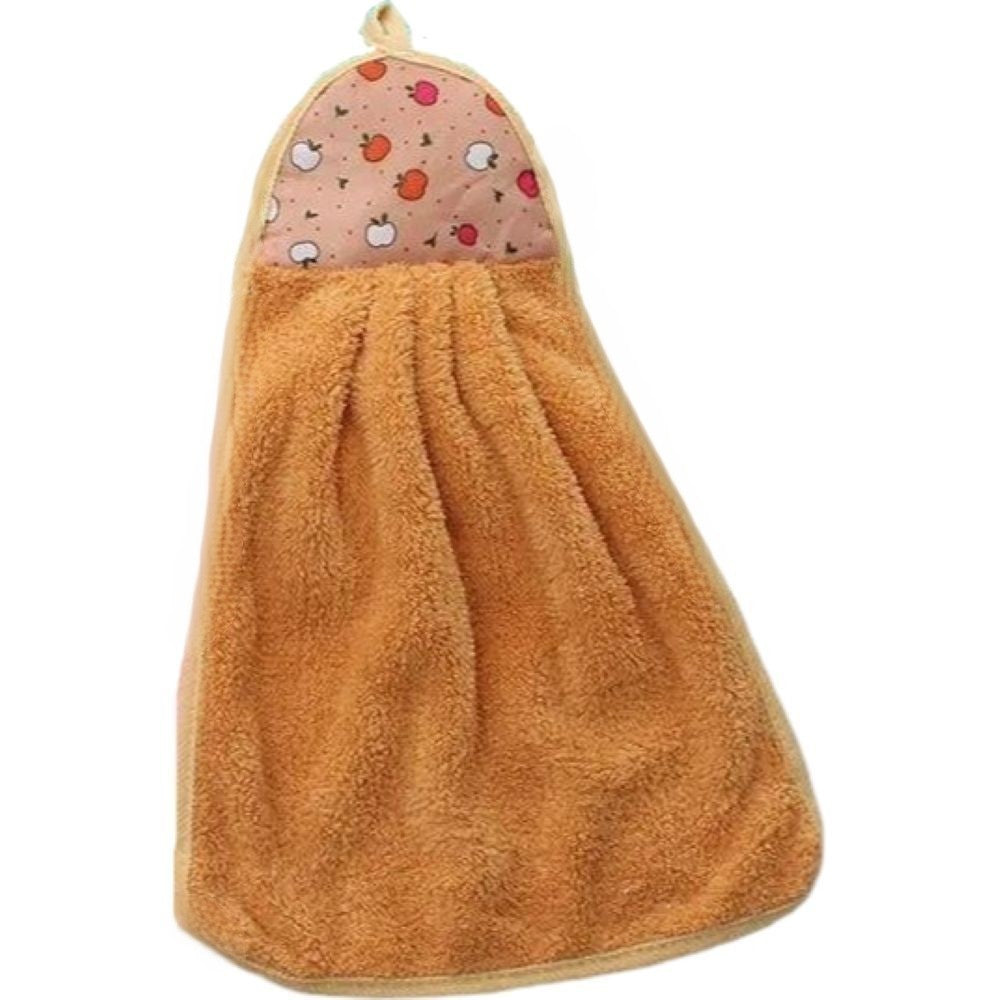 ハンドタオル フェイスタオル お手拭き キッチン用品 ループ付き 紐付き ひっかけ 吊り下げ 壁掛け りんご 吸水 便利