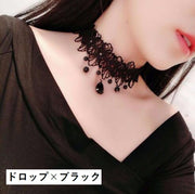 チョーカー ブレスレット おしゃれ かわいい フラワー 花 レース ビーズ 女性 レディース アクセサリー ファッション小物 シンプル 上品 キュート