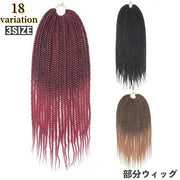 部分ウィッグ ドレッドヘア ブレイズ 三つ編み 編み込み レディース 女性 付け毛 グラデーション イメチェン ヘアアレンジ かつら 派手 華やか 可愛い おしゃれ ダンス イベント 個性的 ファッション雑貨