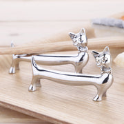 箸置き はし置き 箸枕 カトラリーレスト 卓上小物 インテリア 金属製 猫 ネコ キャット 可愛い キッチン ダイニング 食卓