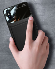 iPhoneケース iPhoneカバー スマホケース 軽量 薄型 スリム 耐衝撃 背面保護 レザー調 ロゴ ビジネス おしゃれ iPhone14 14ProMax Plus 13 12mini