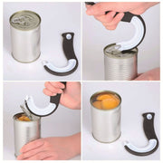 缶オープナー 缶詰 缶ジュース オープナー 簡単 引っ掛け 便利アイテム 微力 高齢者 老人 女性 子供 お年寄り 蓋 ふた フタ開け プラスチック 安全
