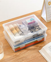 小物入れ プラスチックケース 仕切りなし 小物収納 半透明 蓋つきケース 雑貨収納 卓上収納 ボックス 文房具 シール カラーペン ヘアアクセサリー