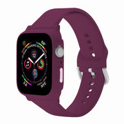 AppleWatch用 交換ベルト 交換バンド ケース一体型 腕時計用ベルト アップルウォッチ用 シリコン 傷防止 保護 耐衝撃 シンプル