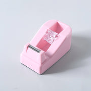 テープカッター 小巻用 ステーショナリー 雑貨 事務用品 文房具 セロハンテープ マスキングテープ テープ台 ミニサイズ シンプル かわいい ピンク 緑 紫