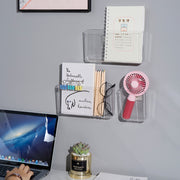 ウォールケース アクリル 壁掛け収納 収納ボックス 収納ケース 小物入れ リモコンラック 粘着フック式 多用途 透明 クリア シンプル 文房具 眼鏡 化粧品 リビング 寝室 書斎 洗面所 韓国雑貨 透明 クリア 省スペース 勉強机