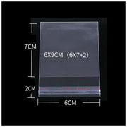 テープ付OPP袋 6cm×9cm 7cm×10cm 100枚セット ラッピング資材 透明 ビニール袋 プレゼント ギフト 包装 梱包 DIY