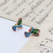 ピアス 青い鳥 ジュエリー 鳥 トリ レディース 女性用 アクセサリー カワセミ ブルー グリーン ラインストーン キラキラ 耳飾り 小物 おしゃれ キレイ かわいい プレゼント 小鳥 結婚式 お食事会 贈り物