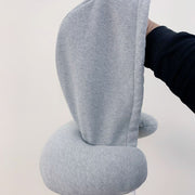 ネックピロー フード付き 首枕 トラベルピロー 飛行機 車 新幹線 U型 携帯用 持ち運び 旅行 オフィス 仮眠 お昼寝 負担軽減 シンプル