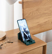 スマホスタンド スマートフォンスタンド 小物入れ付き スマホホルダー タブレット 立て掛け 縦置き 横置き 角度調整 小物収納 ペン置き 持ち運び簡単 便利