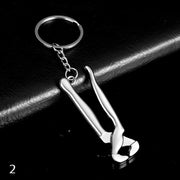 キーホルダー キーリング バッグチャーム 小物 雑貨 工具 ドリル シャベル 金づち オノ のこぎり スパナ ペンチ 定規 男女兼用 メンズ レディース かわいい シンプル かっこいい スタイリッシュ プレゼント ギフト 銀色
