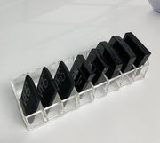 アイシャドウホルダー 8マス スタンド 収納ケース 収納ボックス ディスプレイ コスメ用品 収納用品 小物収納 クリア 透明 シンプル メイクボックス 仕切り チーク