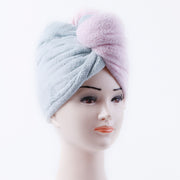 タオルキャップ ヘアキャップ ボタン付き 吸水キャップ バス用品 ヘアドライタオル 乾燥用 マイクロファイバー ソフト ふわふわ 吸水速乾性 もこもこ 便利 柔らかい 女性用 レディース