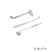 ローソク消し 3点セット キャンドルスナッファー 芯切りばさみ ウィックディッパー 火消し ろうそく消し ウィックトリマー キャンドル消し 芯切りハサミ ベル型 仏壇 家庭用