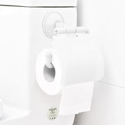 トイレットペーパーホルダー ロールペーパーホルダー 吸盤式 吸着 壁掛け 壁面 収納 工具不要 穴あけ不要 トイレ用品 洗面所 キッチン 台所 無地 単色 シンプル 白 ホワイト