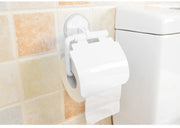 トイレットペーパーホルダー ロールペーパーホルダー 吸盤式 吸着 壁掛け 壁面 収納 工具不要 穴あけ不要 トイレ用品 洗面所 キッチン 台所 無地 単色 シンプル 白 ホワイト