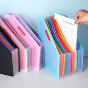 ファイルスタンド ファイルケース じゃばら式ファイル A4サイズ 書類ケース アコーディオン型 書類収納 持ち手付き カラフル 大容量 文房具 オフィス