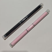 ネイルアートブラシ スパチュラ 2way キャップ付き ネイルアート用品 ネイルツール ラウンド フラット 丸筆 平筆 セルフネイル ネイルチップ ジェルネイル ポリジェル ネイル筆
