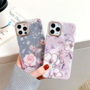 スマートフォンケース iPhoneケース スマホカバー アイフォンケース フラワー 花柄 上品 パステルカラー レトロ調 フェミニン エレガント 背面保護 傷防止 おしゃれ かわいい レディース 女性 婦人 アイフォーン用