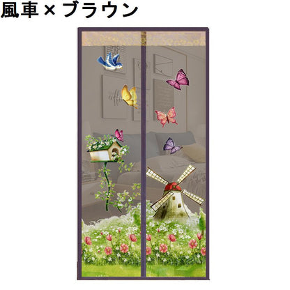網戸カーテン 玄関網戸 アミ戸カーテン 蚊帳カーテン 蚊帳スクリーン マグネット式 商品画像5