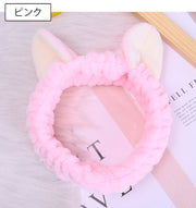 ヘアバンド 洗面用 レディース バス用品 洗顔 ネコ 猫耳 おしゃれ かわいい タオル地 まとめ髪 フェイスケア お風呂 メイク時 化粧 リラックスタイム 女子 女の子 女性用 日用品雑貨