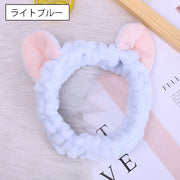 ヘアバンド 洗面用 レディース バス用品 洗顔 ネコ 猫耳 おしゃれ かわいい タオル地 まとめ髪 フェイスケア お風呂 メイク時 化粧 リラックスタイム 女子 女の子 女性用 日用品雑貨
