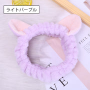 ヘアバンド 洗面用 レディース バス用品 洗顔 ネコ 猫耳 おしゃれ かわいい タオル地 まとめ髪 フェイスケア お風呂 メイク時 化粧 リラックスタイム 女子 女の子 女性用 日用品雑貨