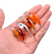 クランクベイト ハードルアー 釣り用品 フィッシング用品 小型 リップ トリプルフック ハードベイト 疑似餌 釣り餌 釣り具 海釣り 船釣り バス釣り 川釣り