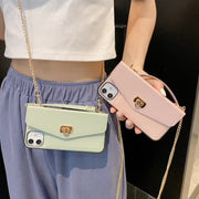 iPhoneケース スマホケース iPhoneカバー スマホカバー ショルダーストラップ付き チェーン スマホアクセサリー カードポケット フェイクレザー レディース かわいい おしゃれ