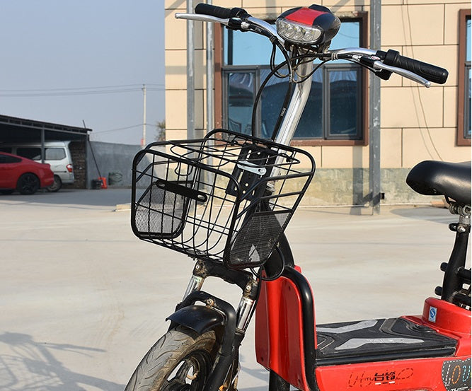 自転車用カゴ フロントカゴ サイクルバスケット 自転車用バスケット 前カゴ 蓋付き 商品画像2
