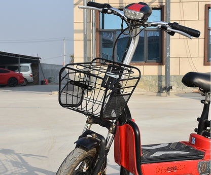自転車用カゴ フロントカゴ サイクルバスケット 自転車用バスケット 前カゴ 蓋付き 商品画像2