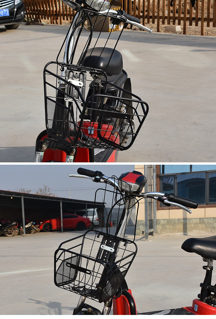 自転車用カゴ フロントカゴ サイクルバスケット 自転車用バスケット 前カゴ 蓋付き 商品画像3