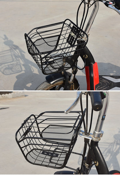 自転車用カゴ フロントカゴ サイクルバスケット 自転車用バスケット 前カゴ 蓋付き 商品画像5